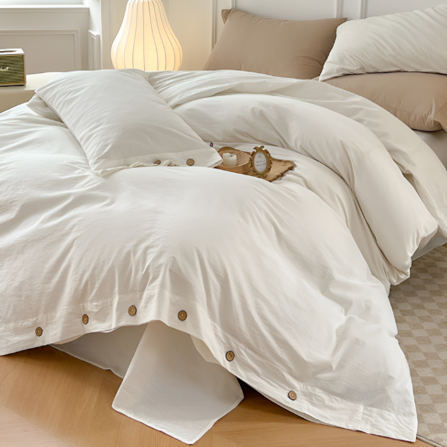 Soft Cotton Sheet Set with 2 Pillow Covers
