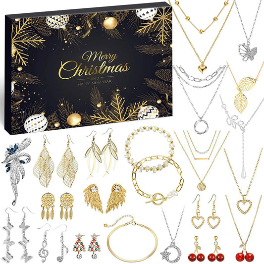 Premium Gold Countdown Calendar with 24 Surprise Gifts - Fesara