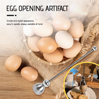 Easy Use Stainless Steel Egg Cracker Tool