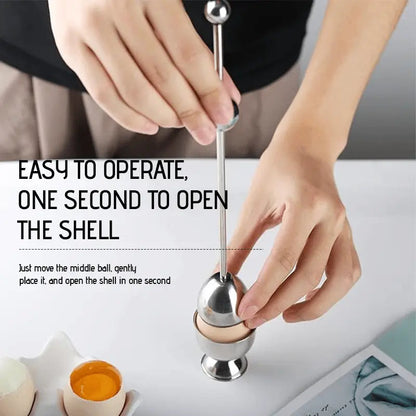 Easy Use Stainless Steel Egg Cracker Tool