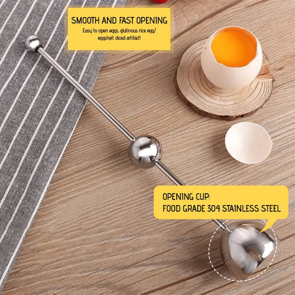Easy Use Stainless Steel Egg Cracker Tool