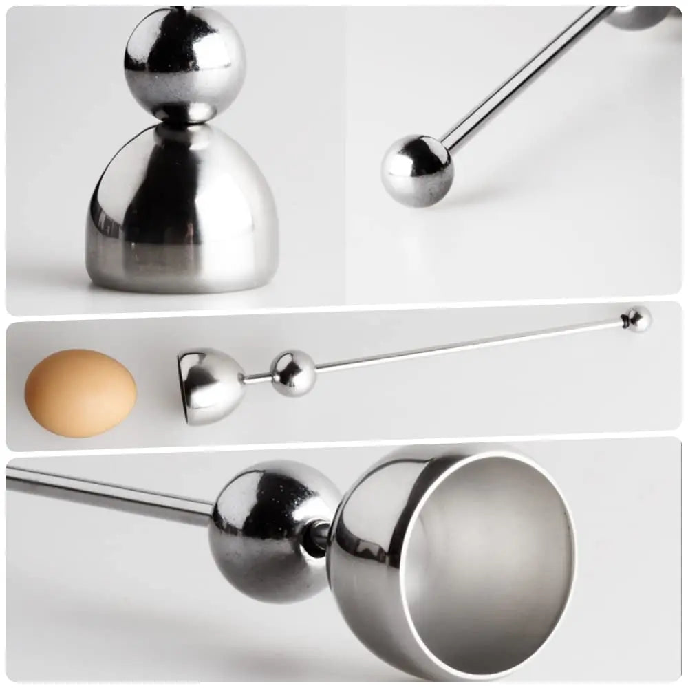Easy Use Stainless Steel Egg Cracker Tool
