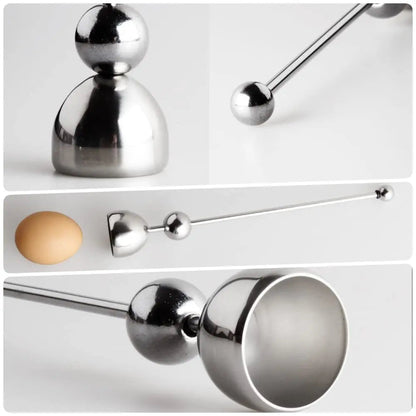 Easy Use Stainless Steel Egg Cracker Tool