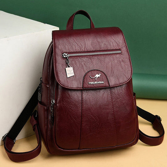 Premium Daily Leather Backpack for Ladies - Fesara