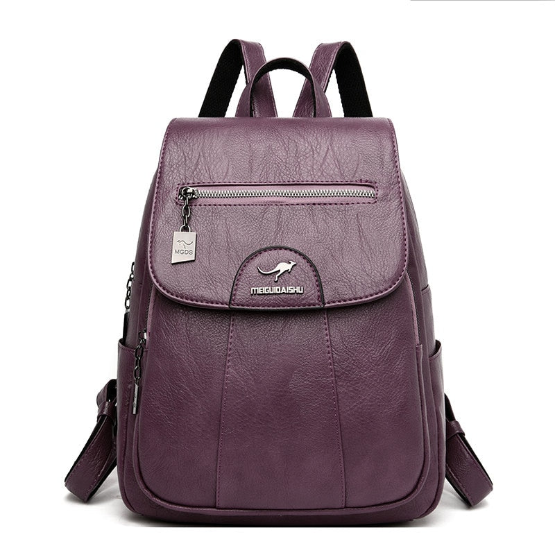 Premium Daily Leather Backpack for Ladies