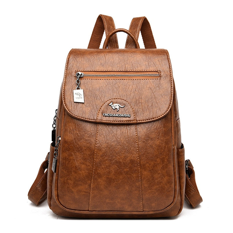 Premium Daily Leather Backpack for Ladies