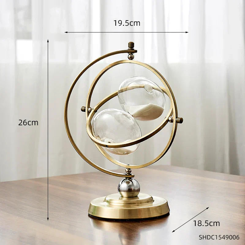 Elegant Gold Hourglass Desk Timer Decoration