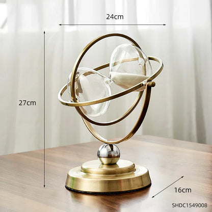 Elegant Gold Hourglass Desk Timer Decoration