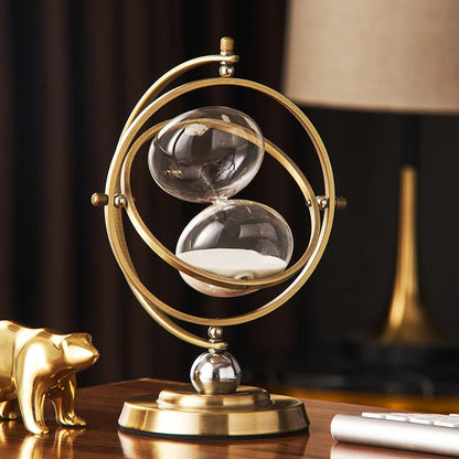 Elegant Gold Hourglass Desk Timer Decoration - Fesara