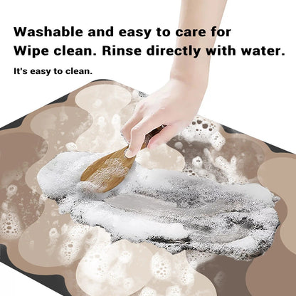 Soft Beige Bath Mat – Non Slip Quick Dry Shower Mat