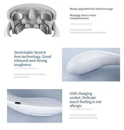 Compact Portable Neck Massager Device
