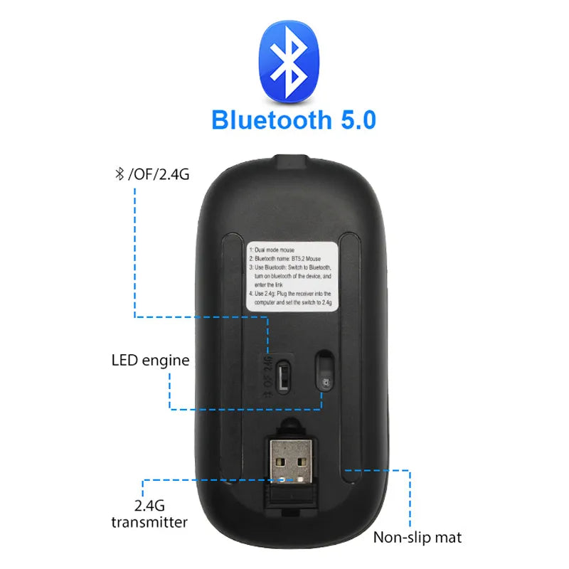 Fesara Compact Rechargeable Bluetooth Mouse