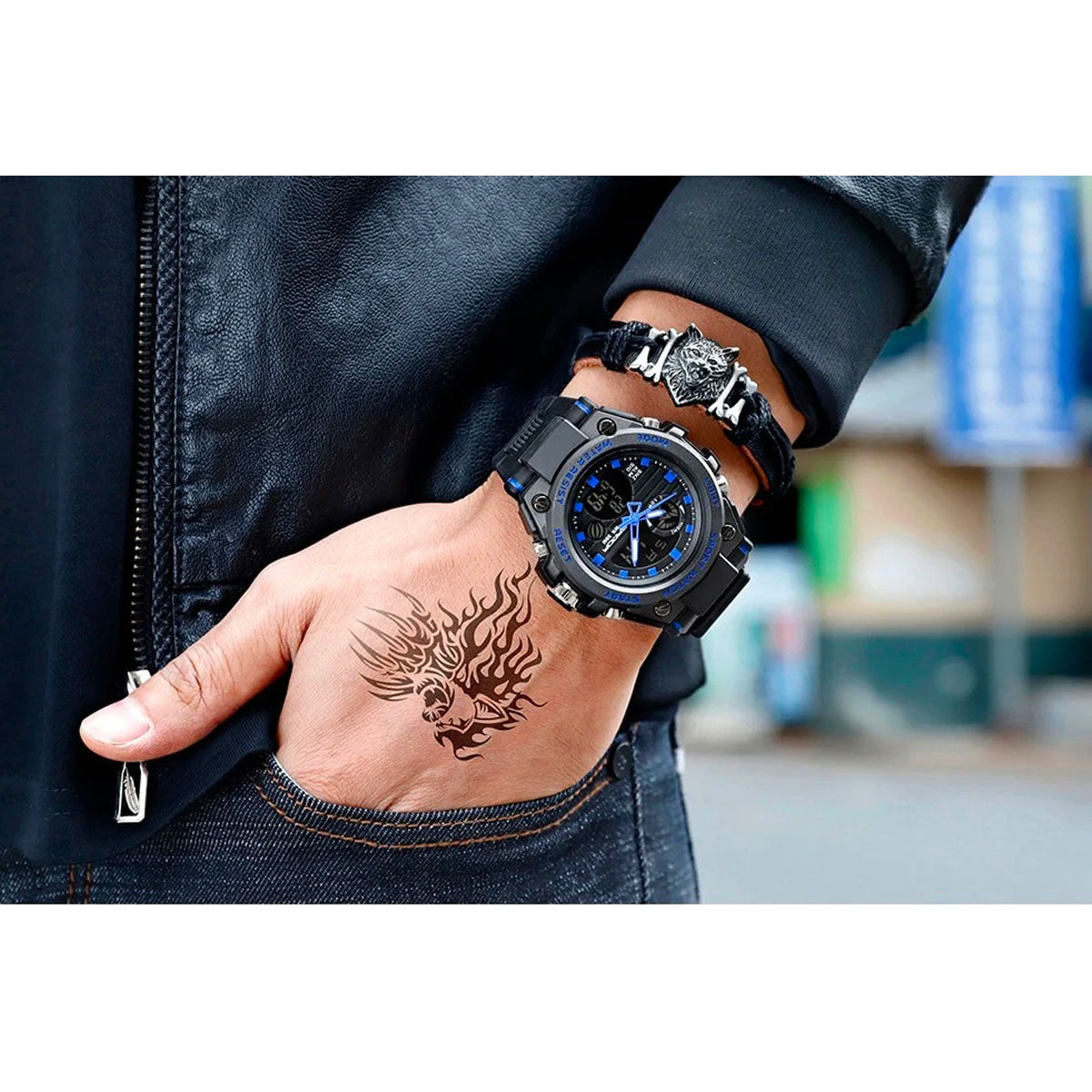 Tough Mens Military Watch – Waterproof Analog Digital Watch