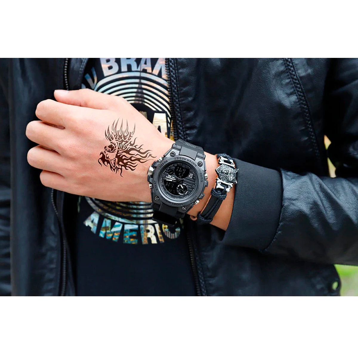 Tough Mens Military Watch – Waterproof Analog Digital Watch