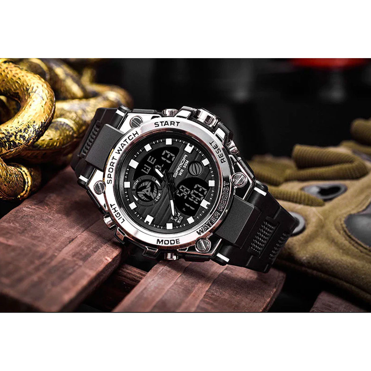 Tough Mens Military Watch – Waterproof Analog Digital Watch