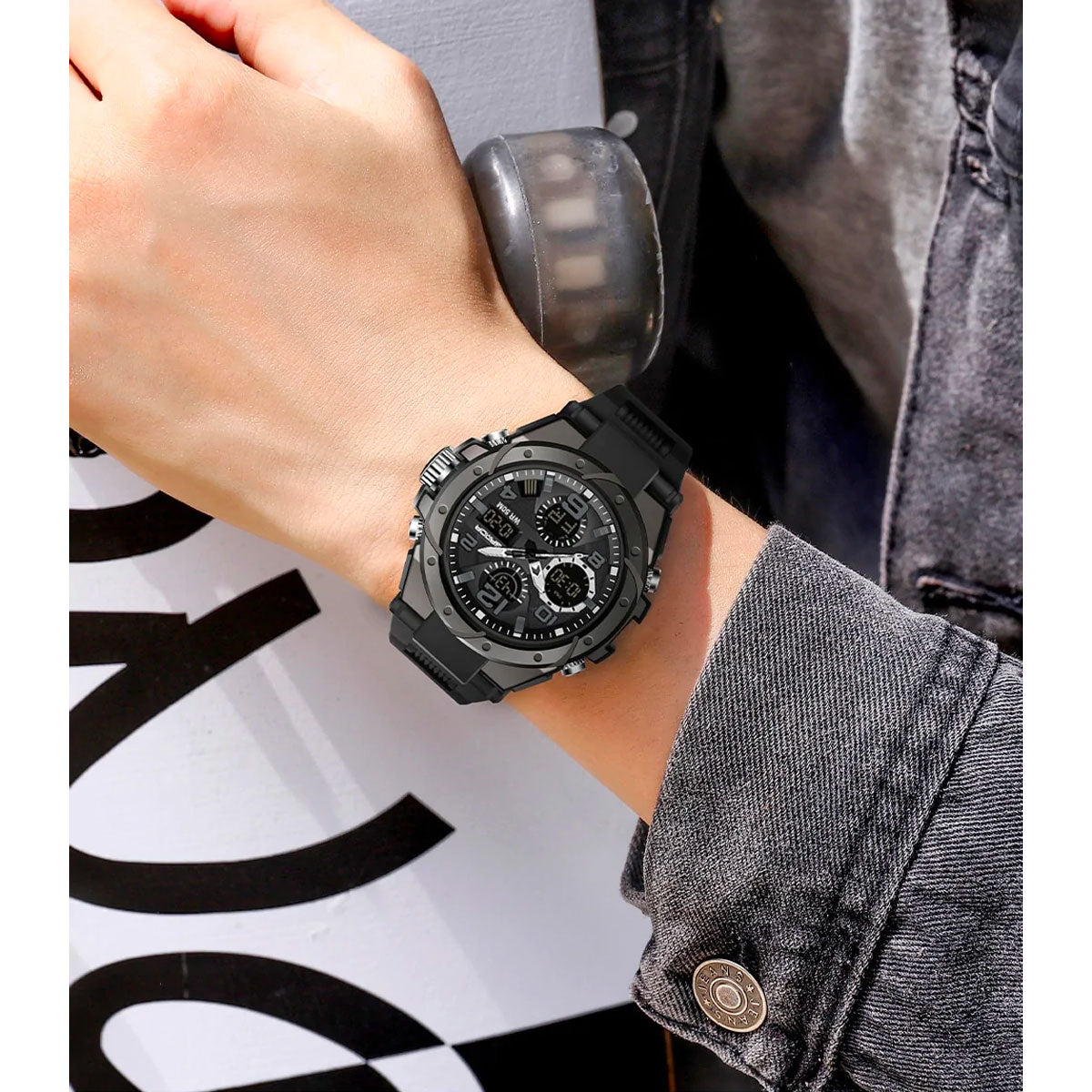 Tough Mens Military Watch – Waterproof Analog Digital Watch