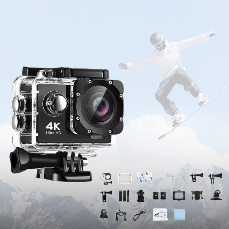 4K Action Camera Wifi Waterproof for Vlogging Sports - Fesara