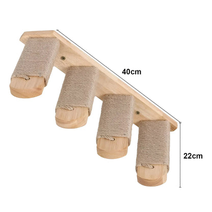 Cat Climbing Wall Shelf with Scratch Post