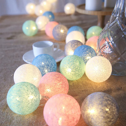 Fluffy White Cotton String Decor
