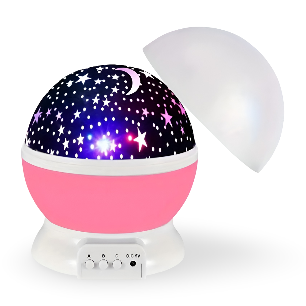 Cosmic Night Light Projector with Rotating Star Pattern
