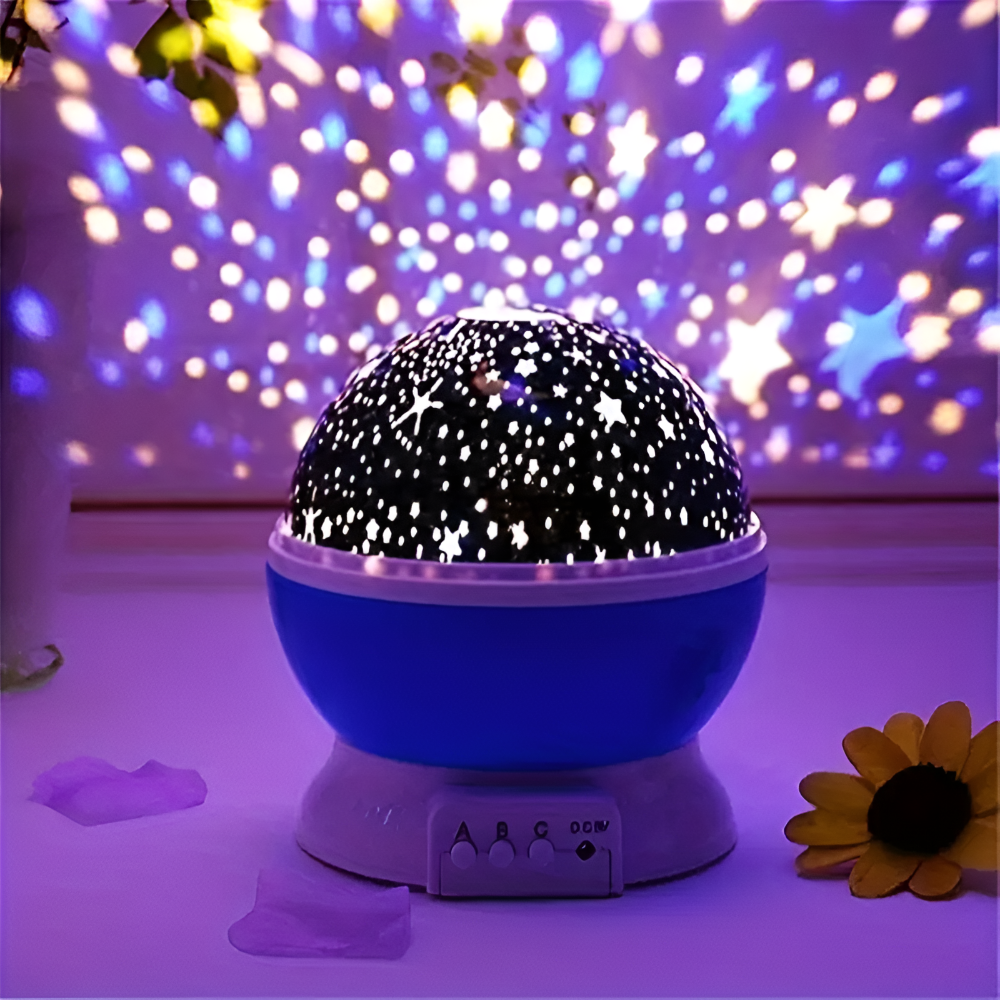Cosmic Night Light Projector with Rotating Star Pattern