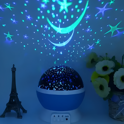 Cosmic Night Light Projector with Rotating Star Pattern