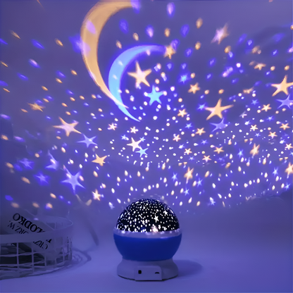 Cosmic Night Light Projector with Rotating Star Pattern