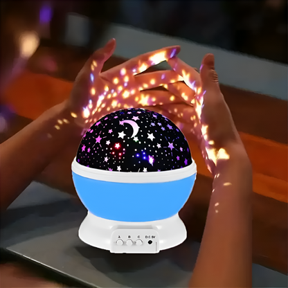Cosmic Night Light Projector with Rotating Star Pattern