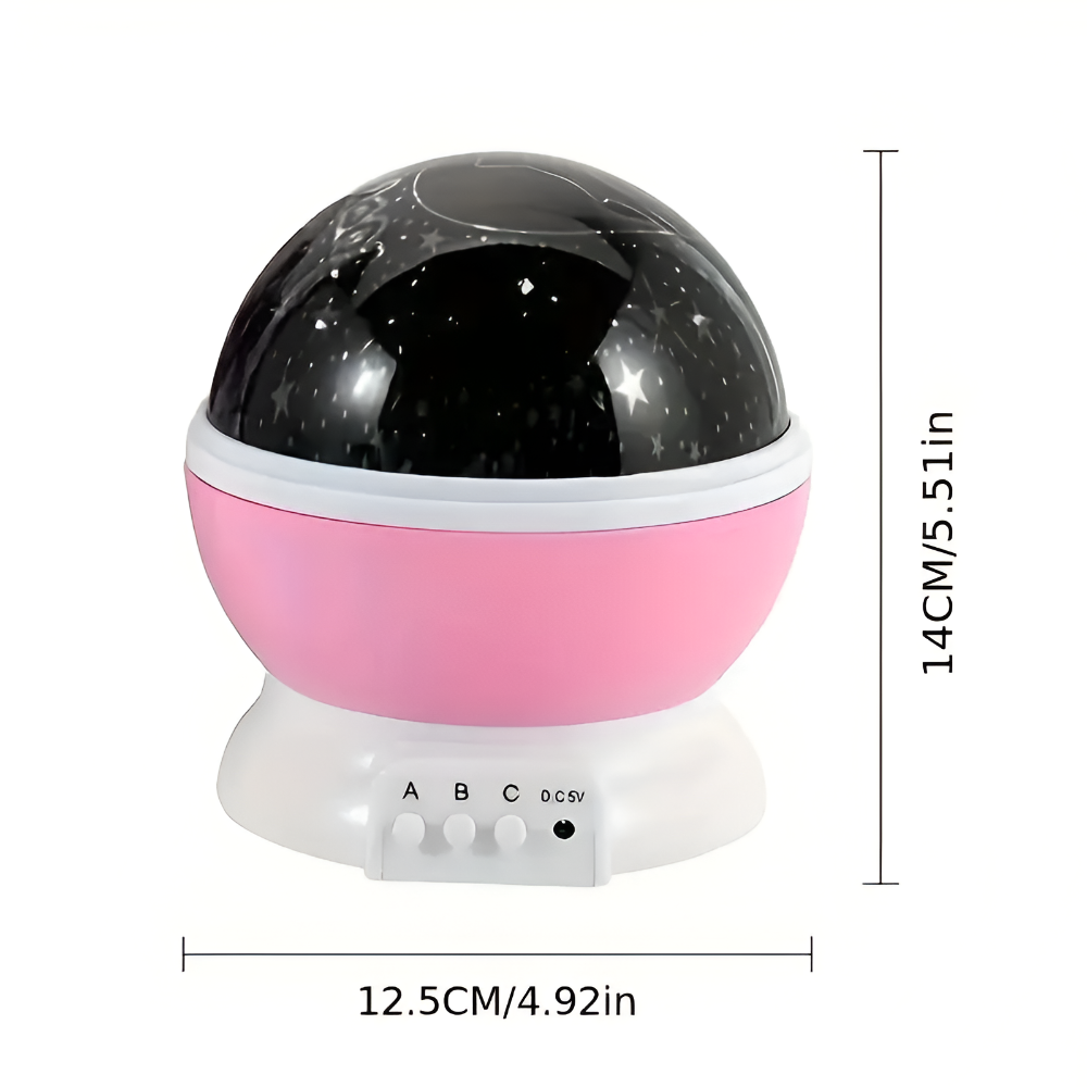 Cosmic Night Light Projector with Rotating Star Pattern