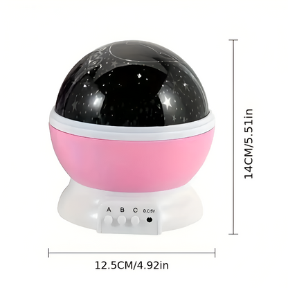 Cosmic Night Light Projector with Rotating Star Pattern