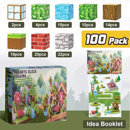 Fun Magnetic Building Blocks for Kids 100-Piece Set