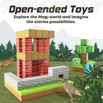 Fun Magnetic Building Blocks for Kids 100-Piece Set