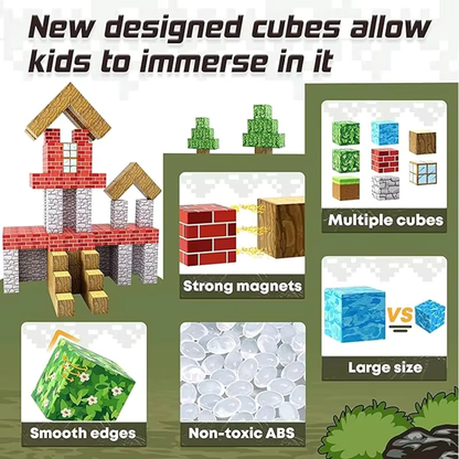 Fun Magnetic Building Blocks for Kids 100-Piece Set
