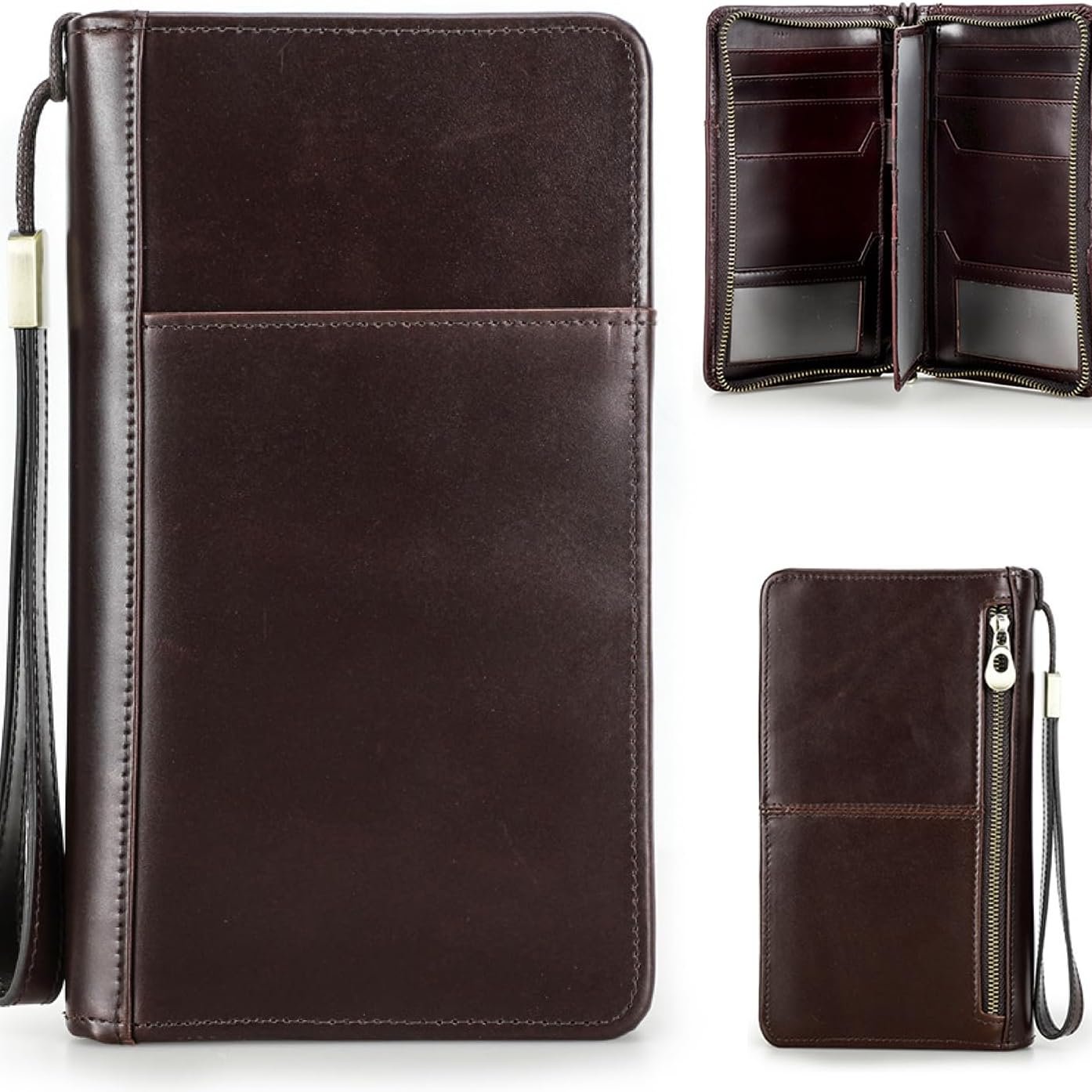 Premium Leather Passport Wallet RFID Protected