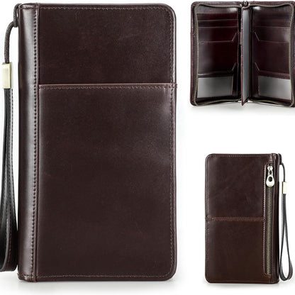 Premium Leather Passport Wallet RFID Protected