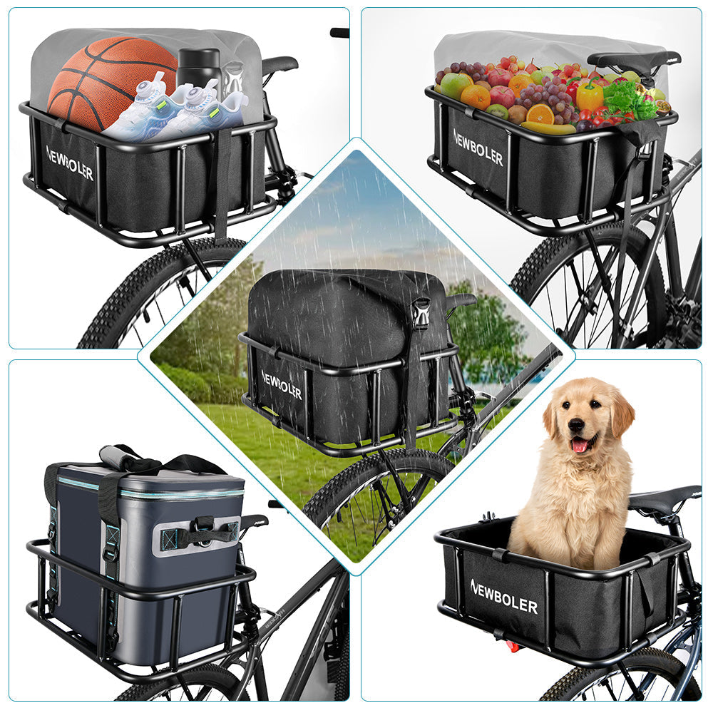 Durable Rear Bike Storage Basket with Mount