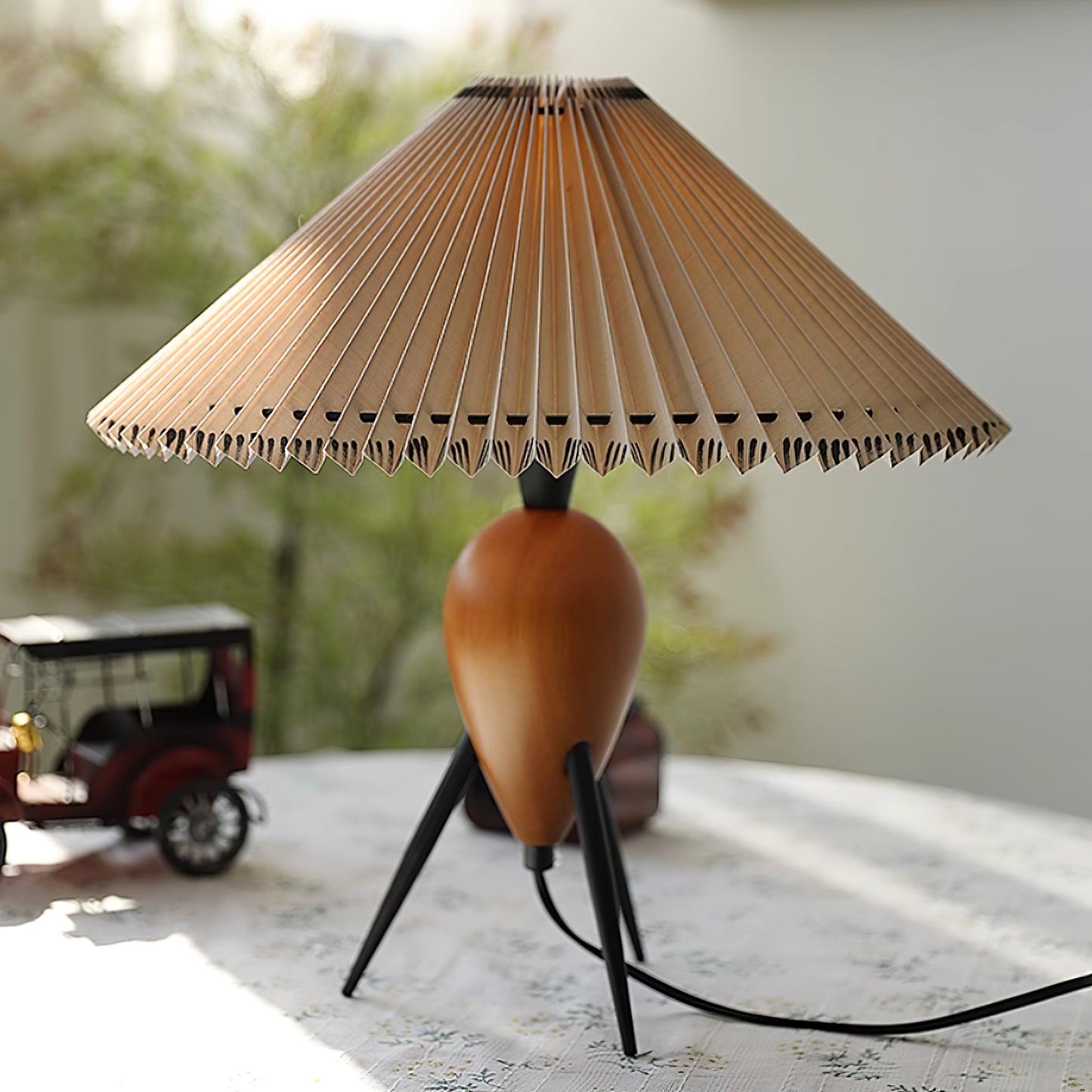 Stylish Floor Lamp with Linen Shade and LED Light