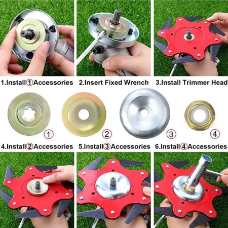 ManganeseEdge | Durable Versatile 6-Blade Stihl Trimmer Head Replacement 1