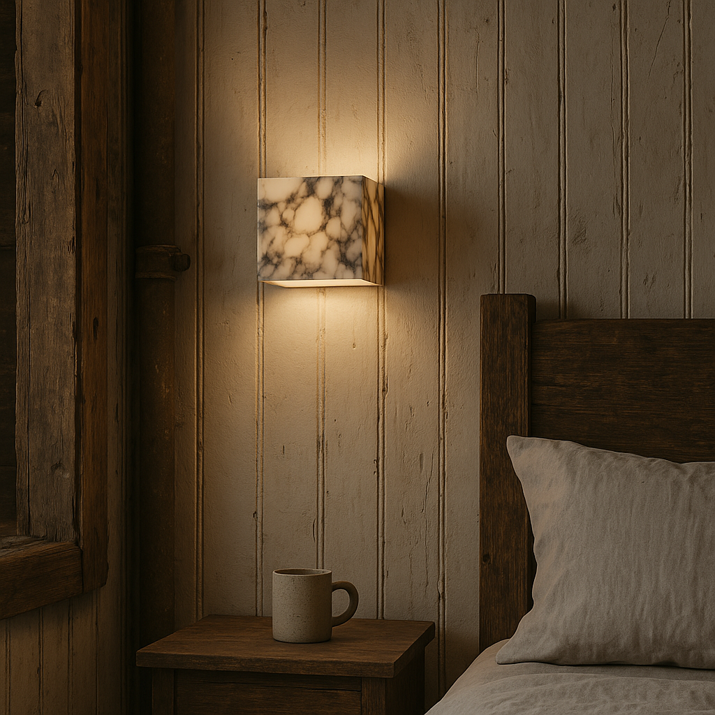 Marble cube wall lamp 5