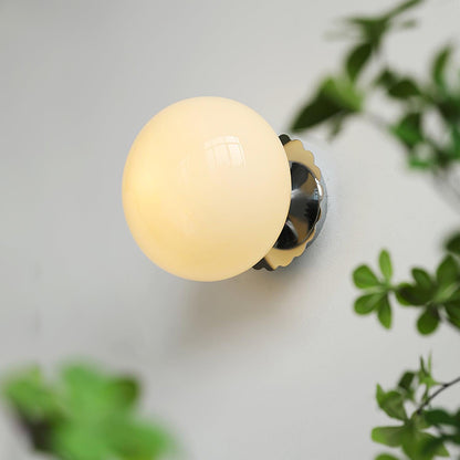 Classic Round Glass Brass Sconce Light Fixture