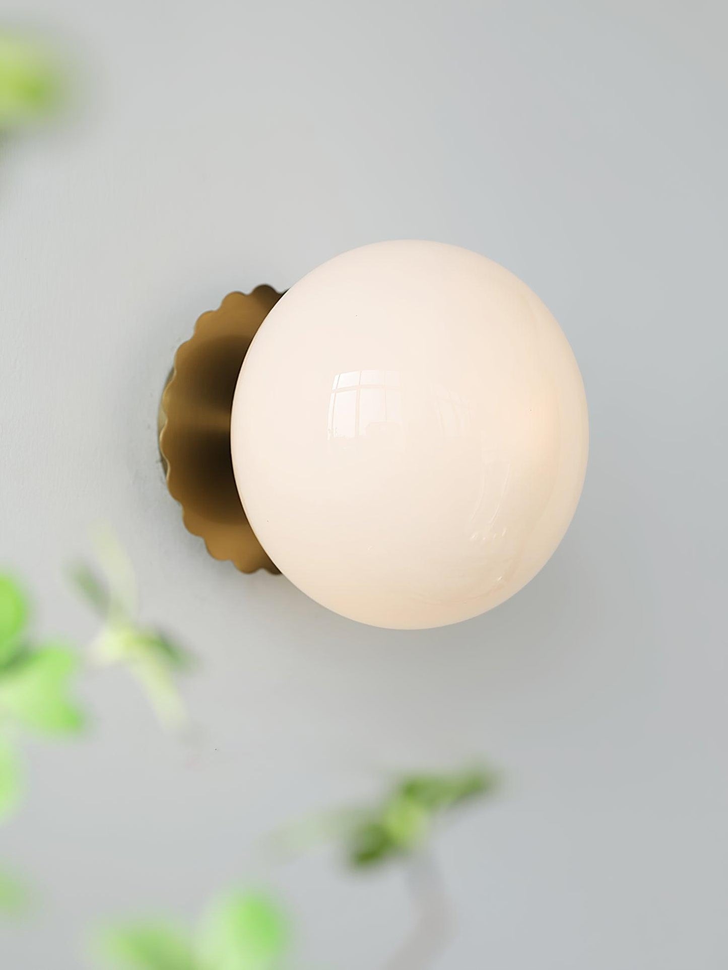 Classic Round Glass Brass Sconce Light Fixture