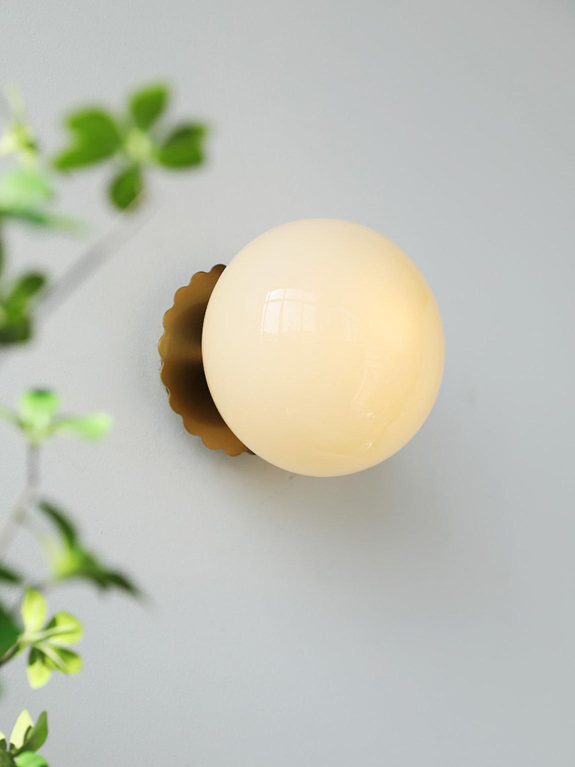 Classic Round Glass Brass Sconce Light Fixture