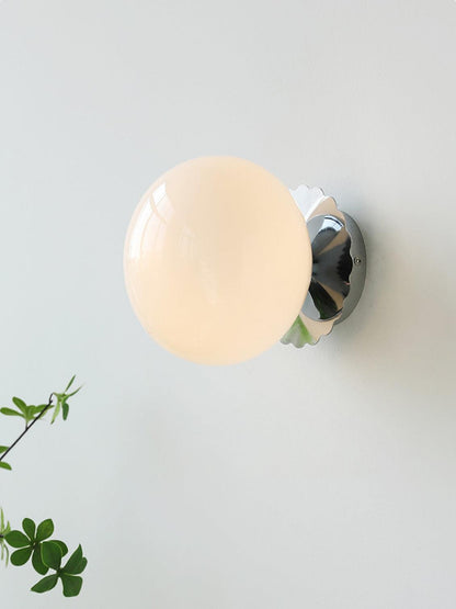 Classic Round Glass Brass Sconce Light Fixture