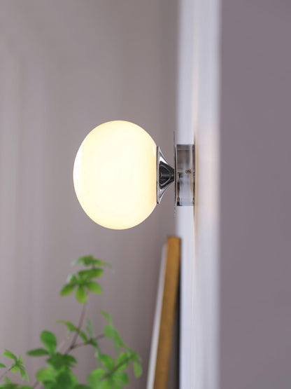 Classic Round Glass Brass Sconce Light Fixture