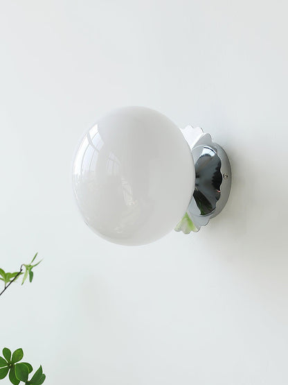 Classic Round Glass Brass Sconce Light Fixture