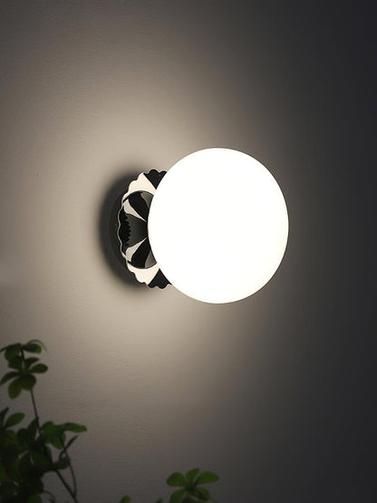 Classic Round Glass Brass Sconce Light Fixture