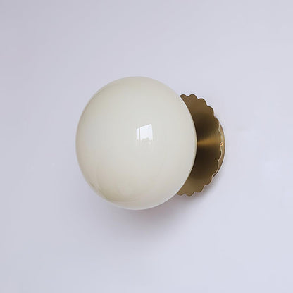 Classic Round Glass Brass Sconce Light Fixture
