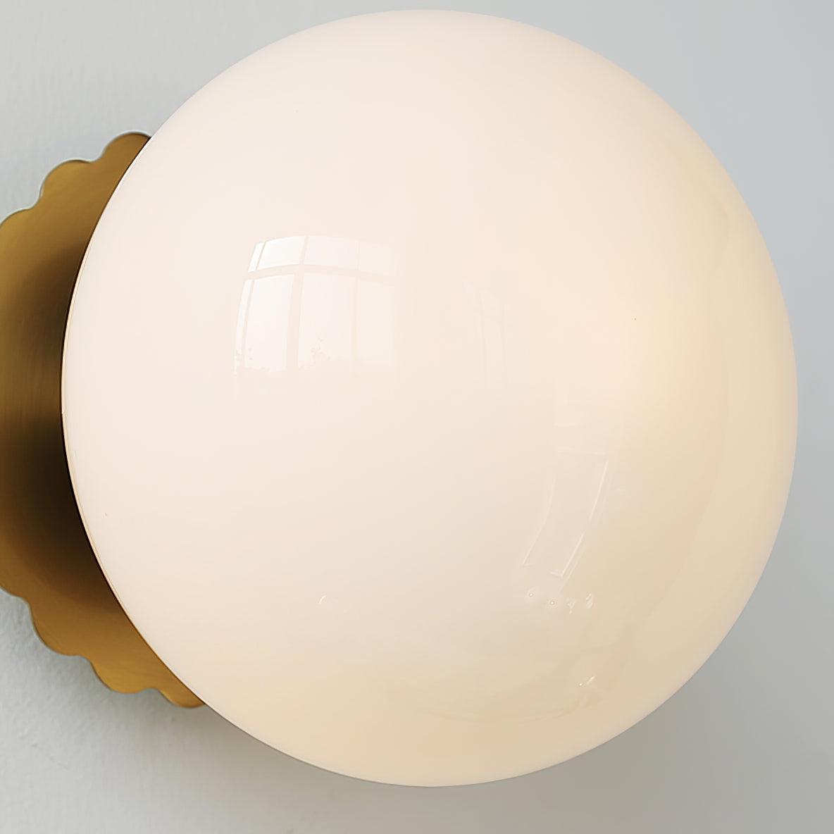 Classic Round Glass Brass Sconce Light Fixture