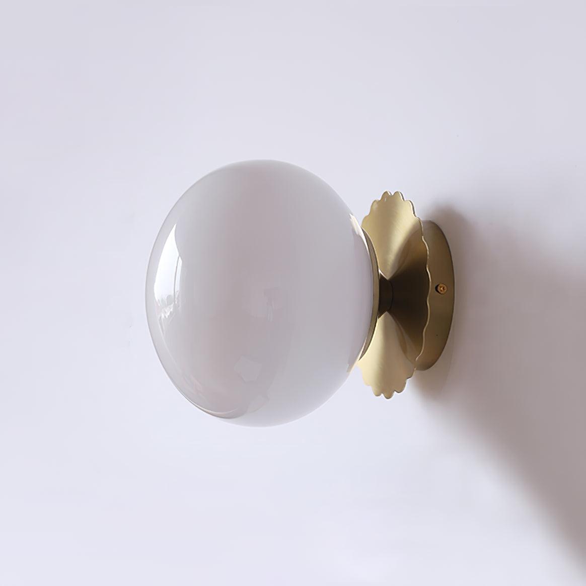 Classic Round Glass Brass Sconce Light Fixture