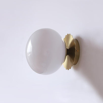 Classic Round Glass Brass Sconce Light Fixture